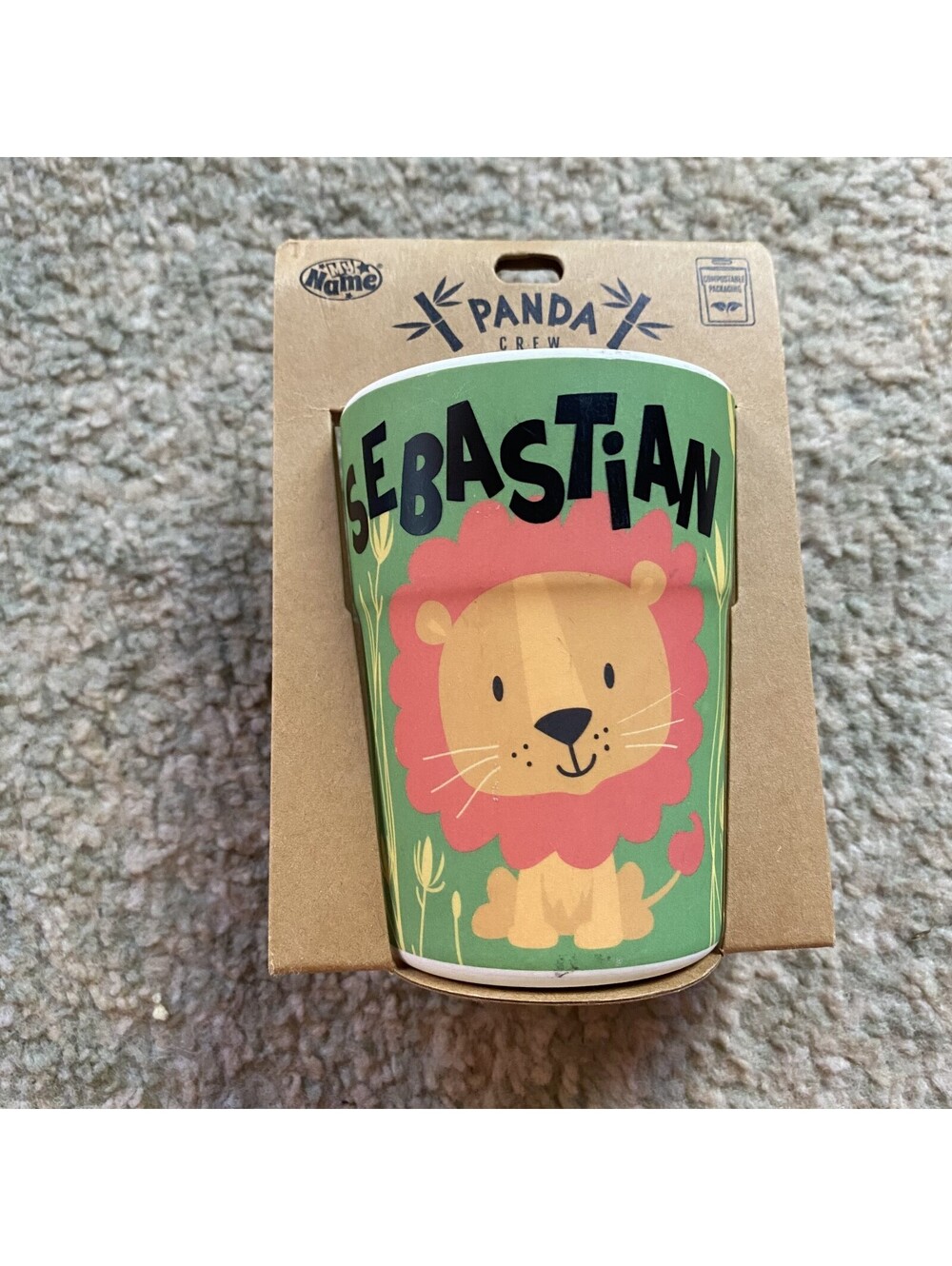 New My Name Panda Crew Personalized  Cup - Sebastian - BPA Free - 250ML